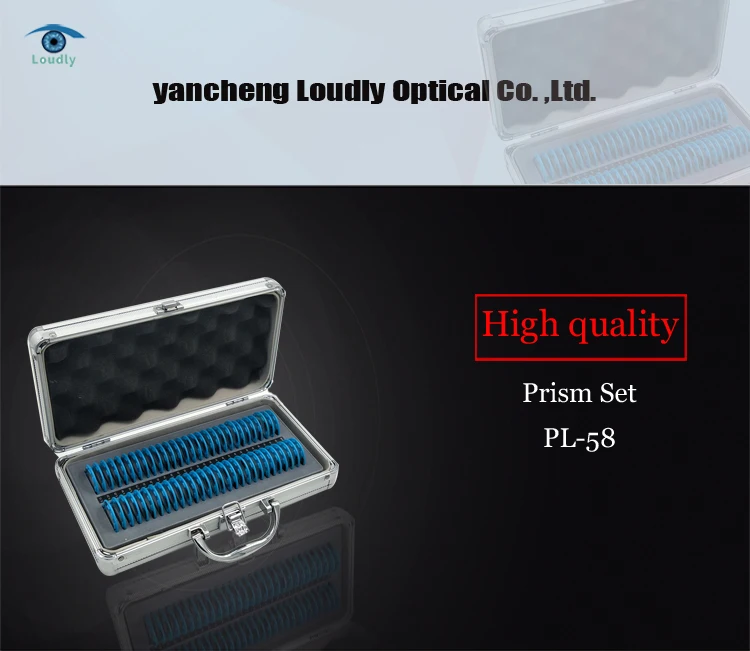 Loudly brand Optometry equipment Higher quality 58 pcs Prism Lens Set PL-58