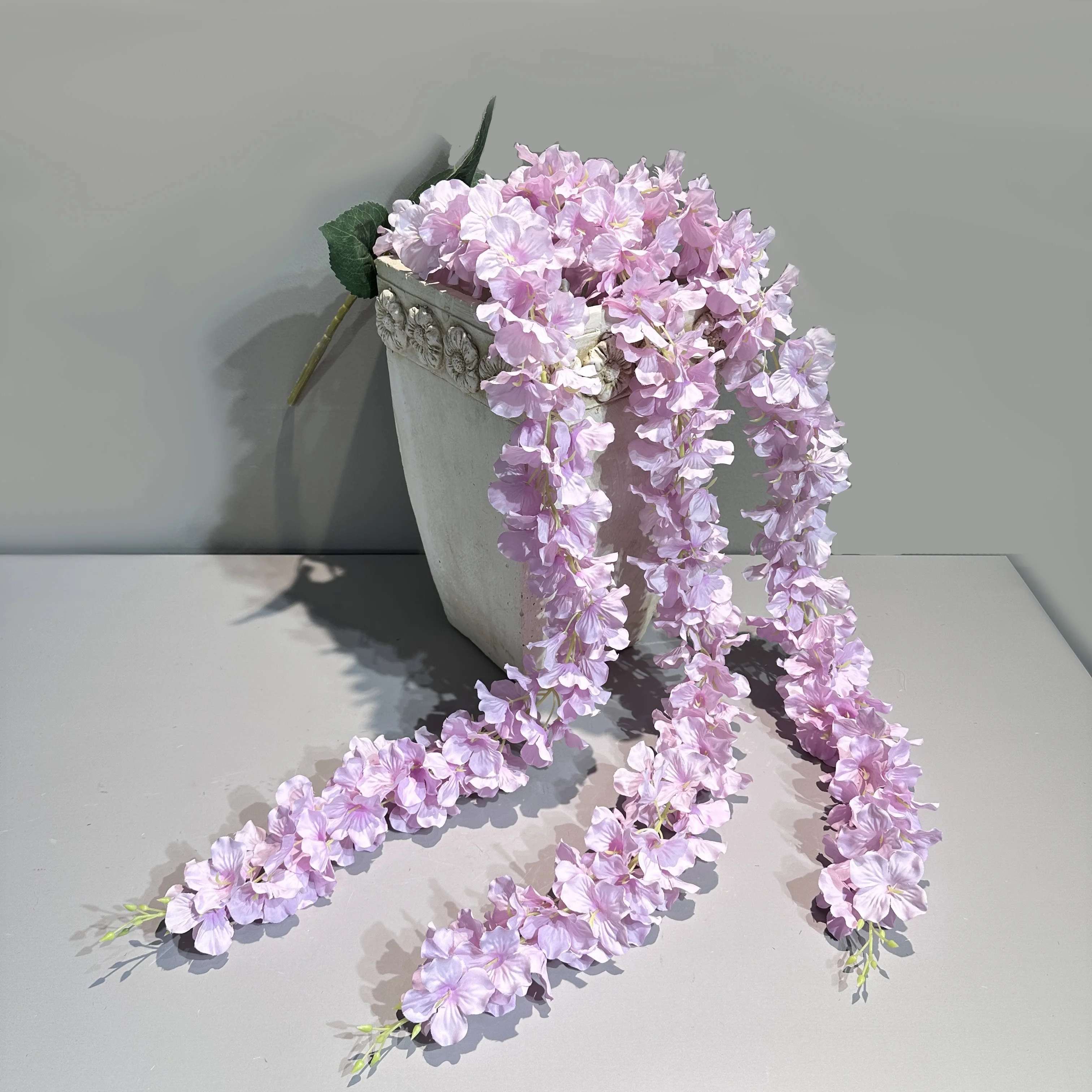 3 Head Branches Rattan Hanging Flower Vines Silk Artificial Flowers