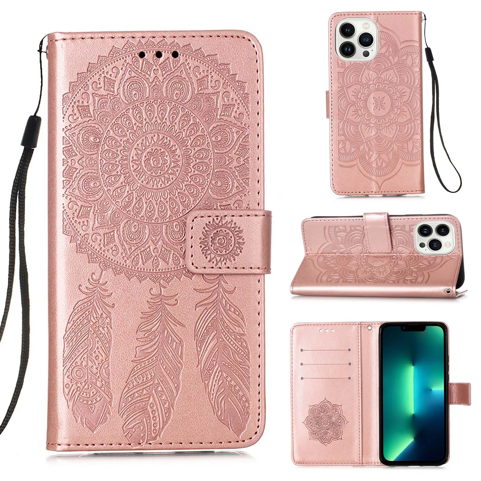 15% OFF by SUNSKY COUPON CODE: SYA0023701 for For Realme 11 5G Mandala Flower Embossed Leather Phone Case(Rose Gold)