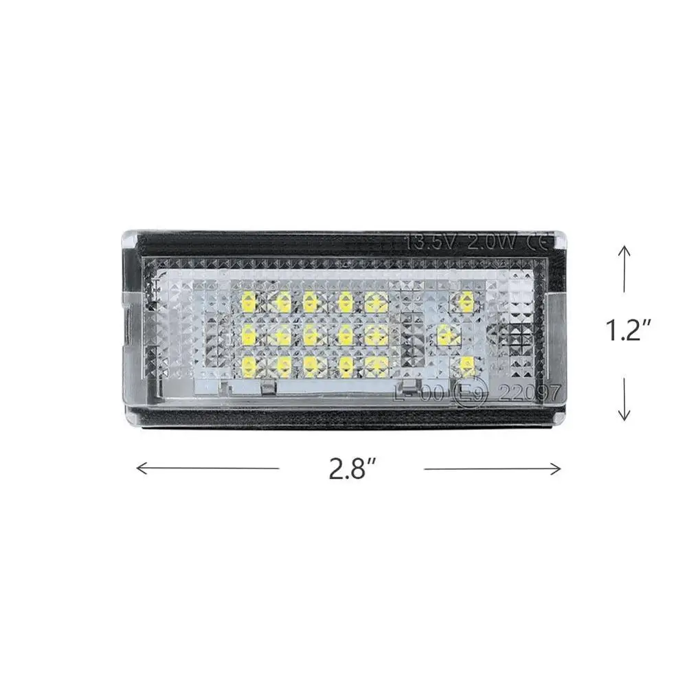 12V 18SMD License Plate Light for BMW E46 4D Sedan 1998-2007/BMW E46 5D Touring 1998-2005 OEM#51138236269