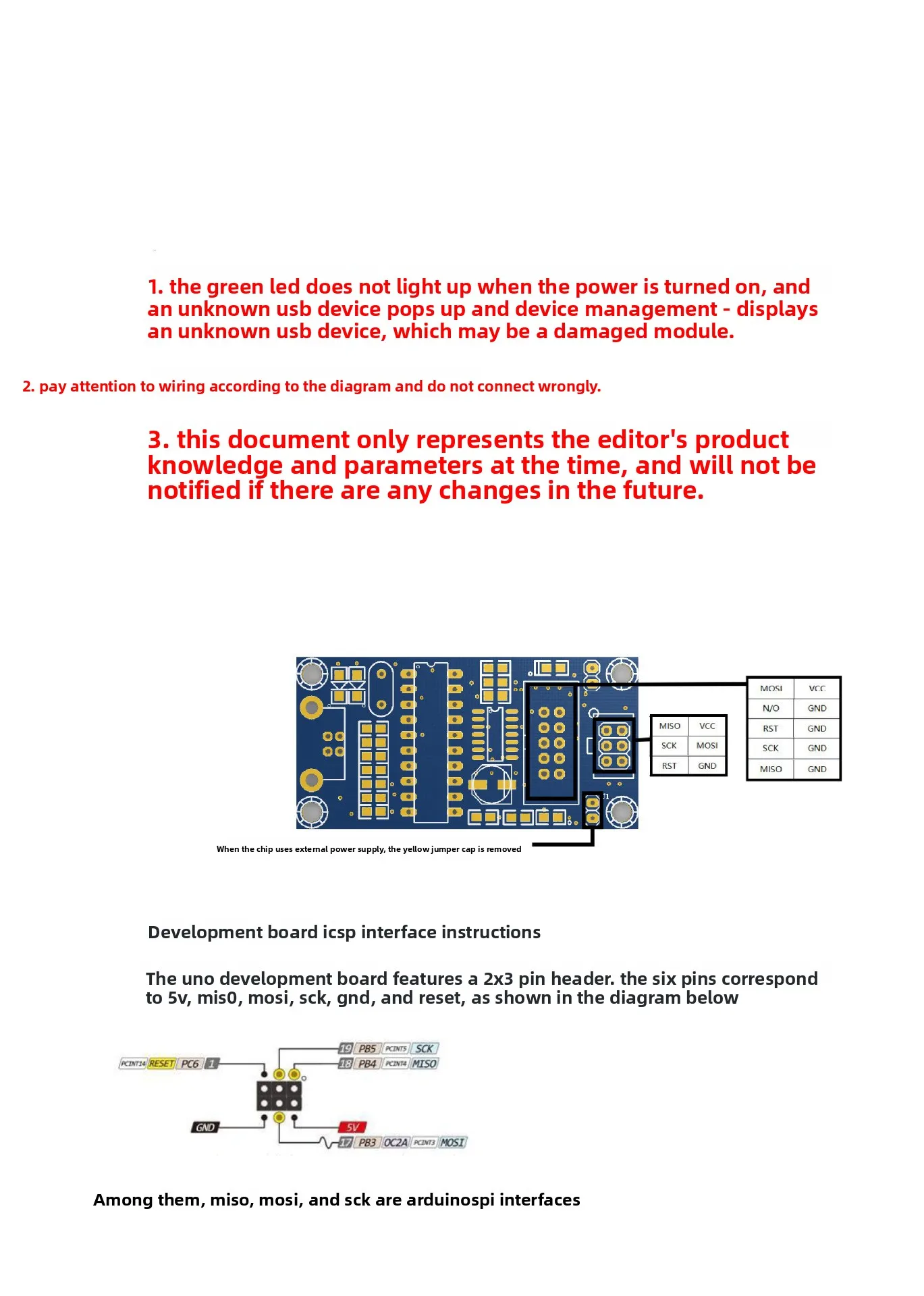 AVR Microcontroller USBtinyISP Dedicated USB ISP Downloader with USB ...