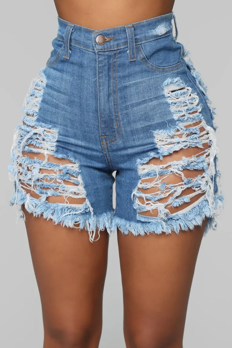 women's distressed bermuda jean shorts