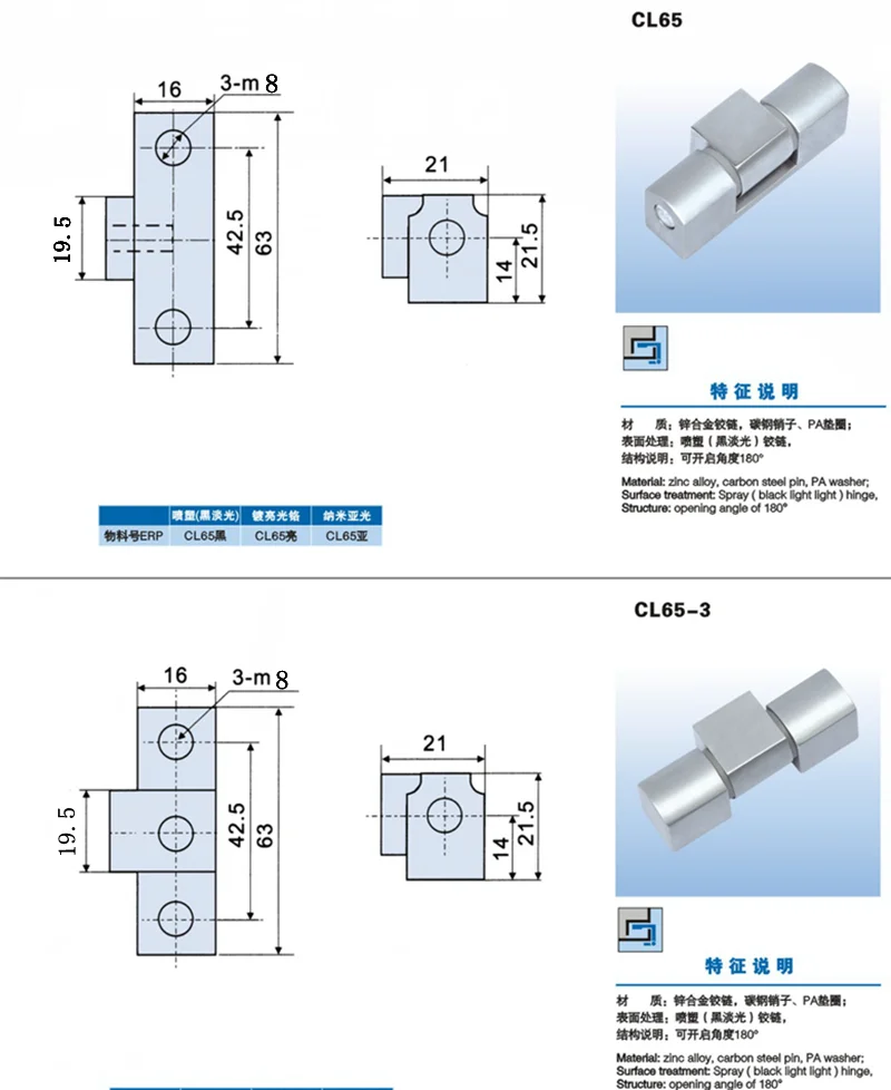High-Voltage Electrical Cabinet Hinge CL65 Alloy Large Hinge for Transformer Room supplier