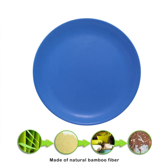 Biodegradable bamboo reusable plates bamboo fibre plate