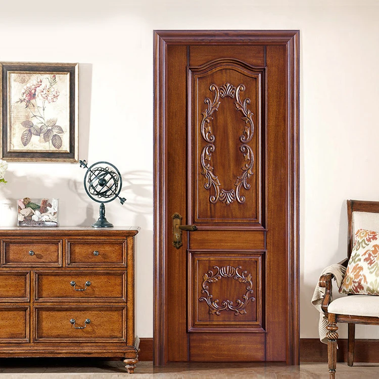 hs-iwd136现代家居室内摆开门hdf木质材料实木雕刻门