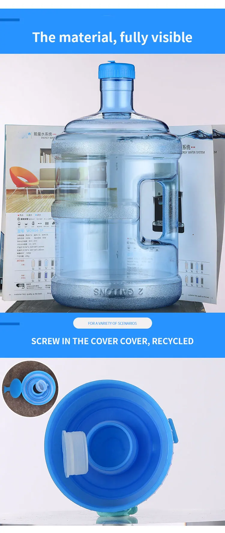 5 Gallon Water Bottle Dimensions Bpa Free With Lid And Handle Buy 5