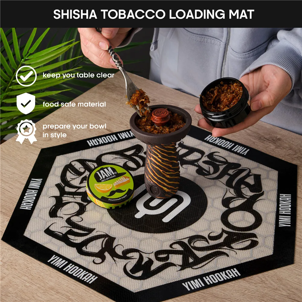 Yimi Hookah Big Size Hexagon Silicone Mat For Hookah Base Rubber Hookah