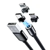 High quality Magnetic suction usb charger cable 3 in 1 multi use mobile phone tablet charging sync charge cable line