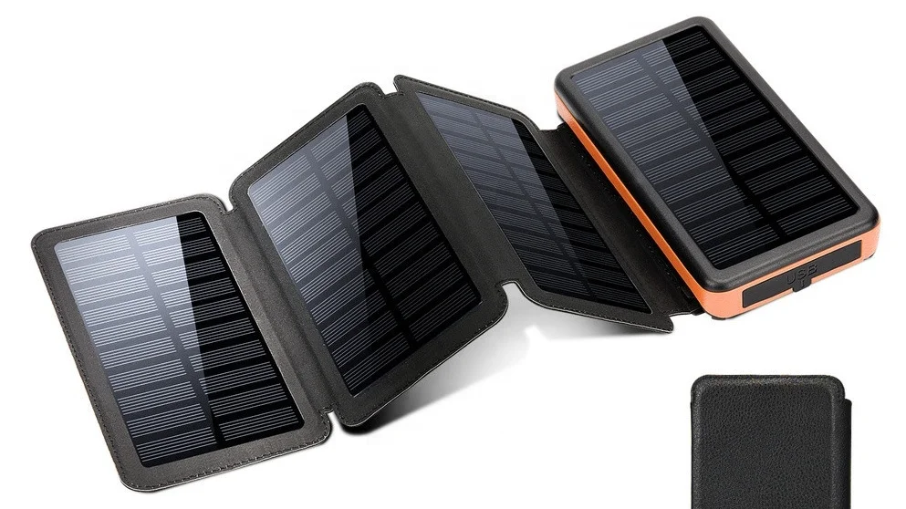 Wireless Solar Charger 20000 Mah Outdoor Foldable Power Bank Banks High Capacity 20000mah 6609