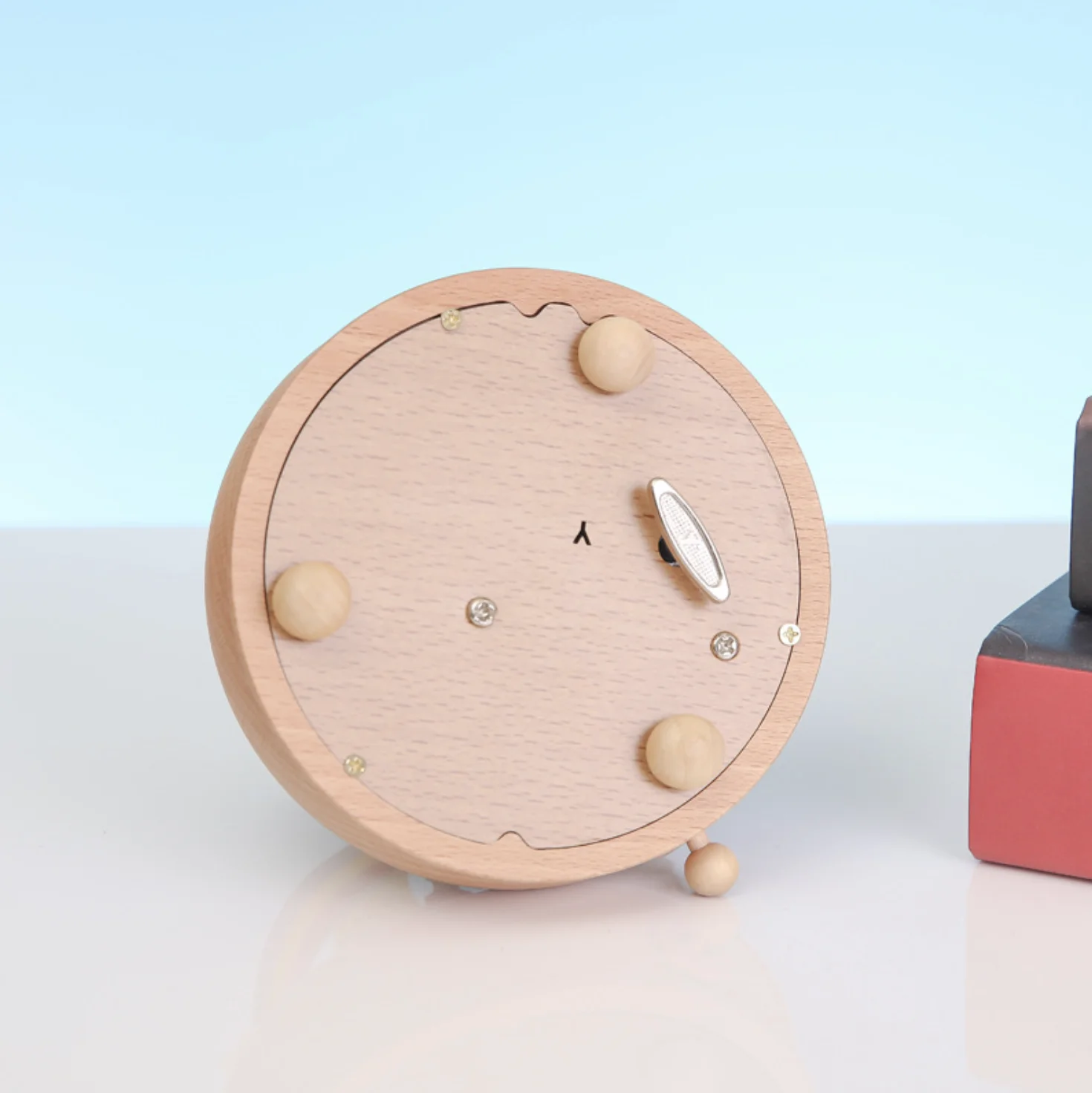 Round Bottom Wooden Rotating Hand Crank Music Box For Gifts Buy Hand