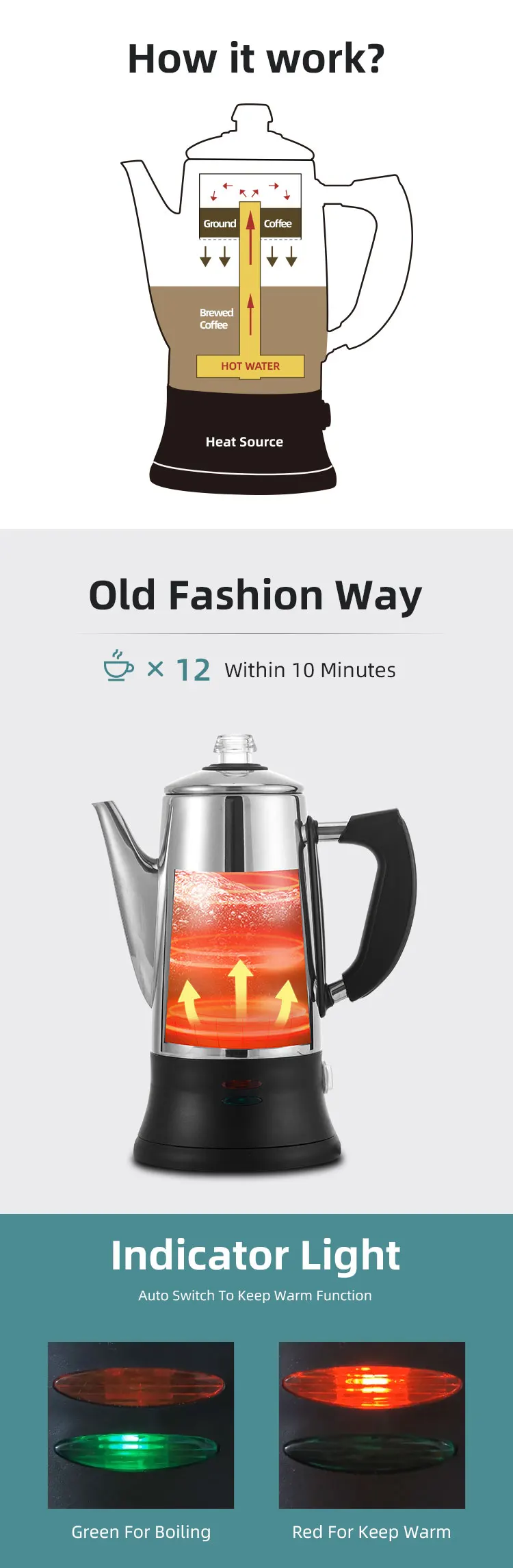 professional stainless steel induction outdoor stove top travel manual hand held cooks espresso coffee maker on sale