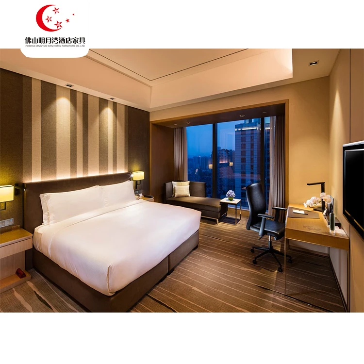 
Foshan Veneer Commercial Apartment Bedroom Set luxury Hotel room Furniture hotel bedroom sets 