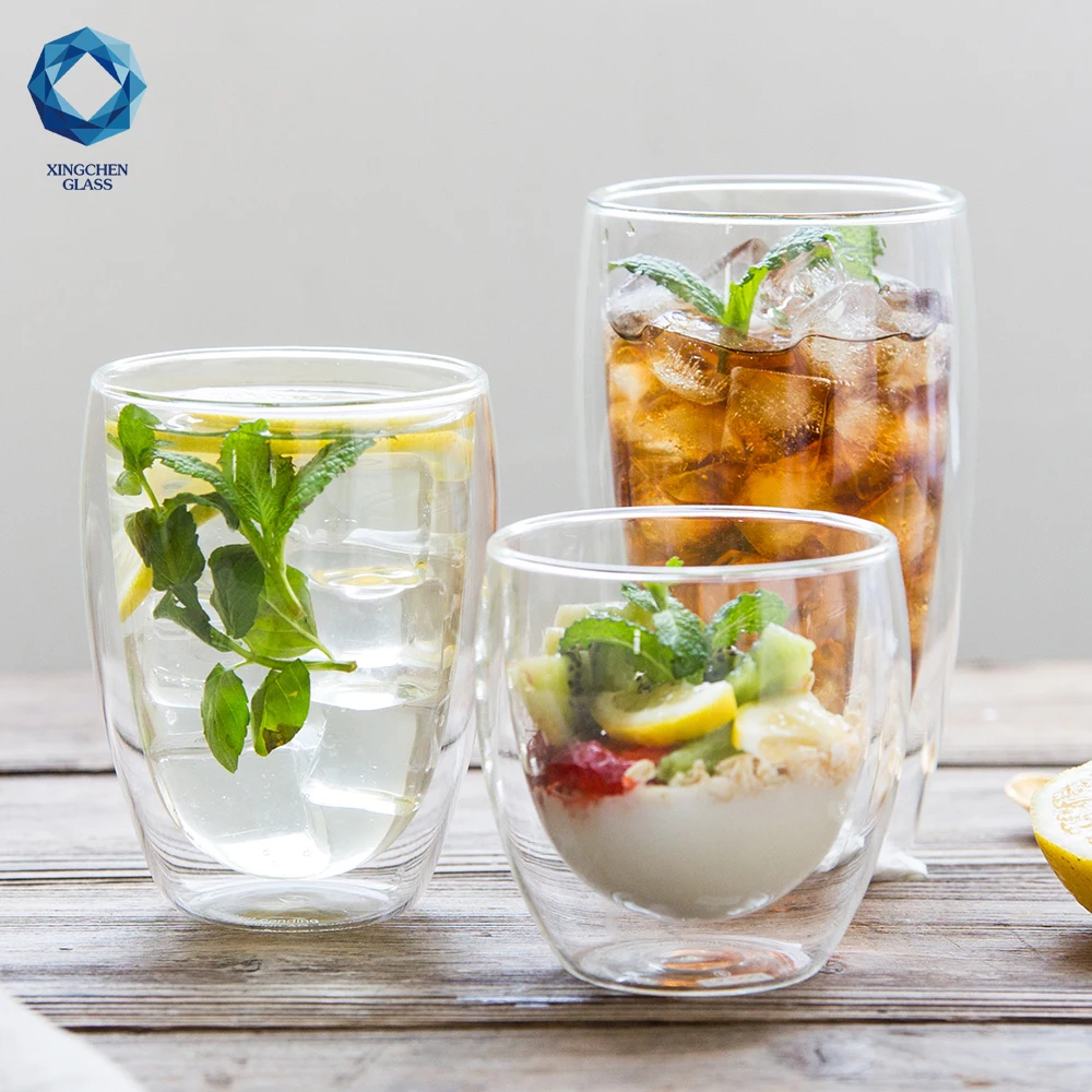 Factory 80ml 250ml 350ml 450ml Double Wall Glass Cup Drinking With Custom Logo Buy Double Wall