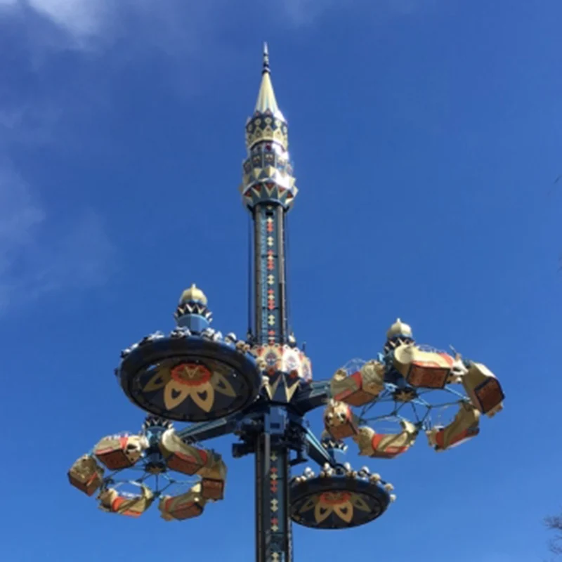 Outdoor Playground Luna Park Equipment Sky Tower Ride Rotating and ...
