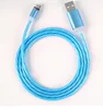 2019 new style Led usb flowing light charging data cable fast charging magnetic led light usb cable for ip/micro/type c