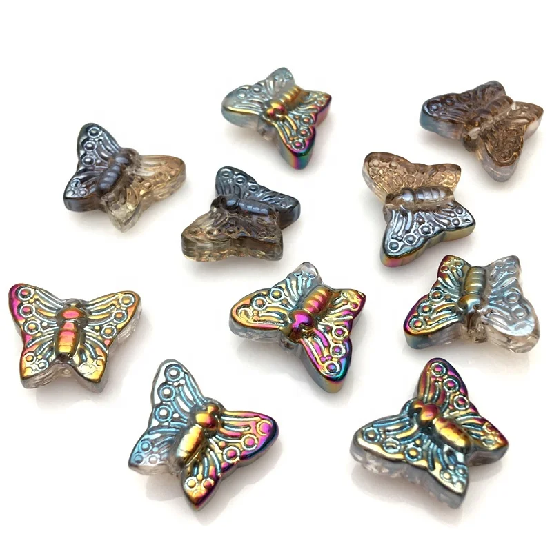 15MM Crystal butterfly beads  for jewelry making DIY glass fashion beads for bracelet and earring accessories details