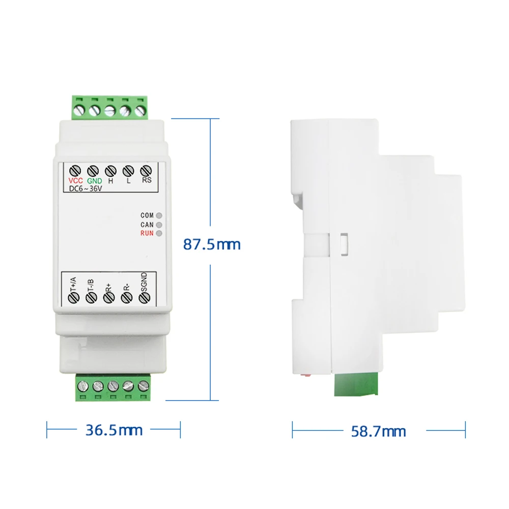 Taidacent Din Rail Rs422 Rs485 To Canbus Rs232 Serial Port To Rs422 ...