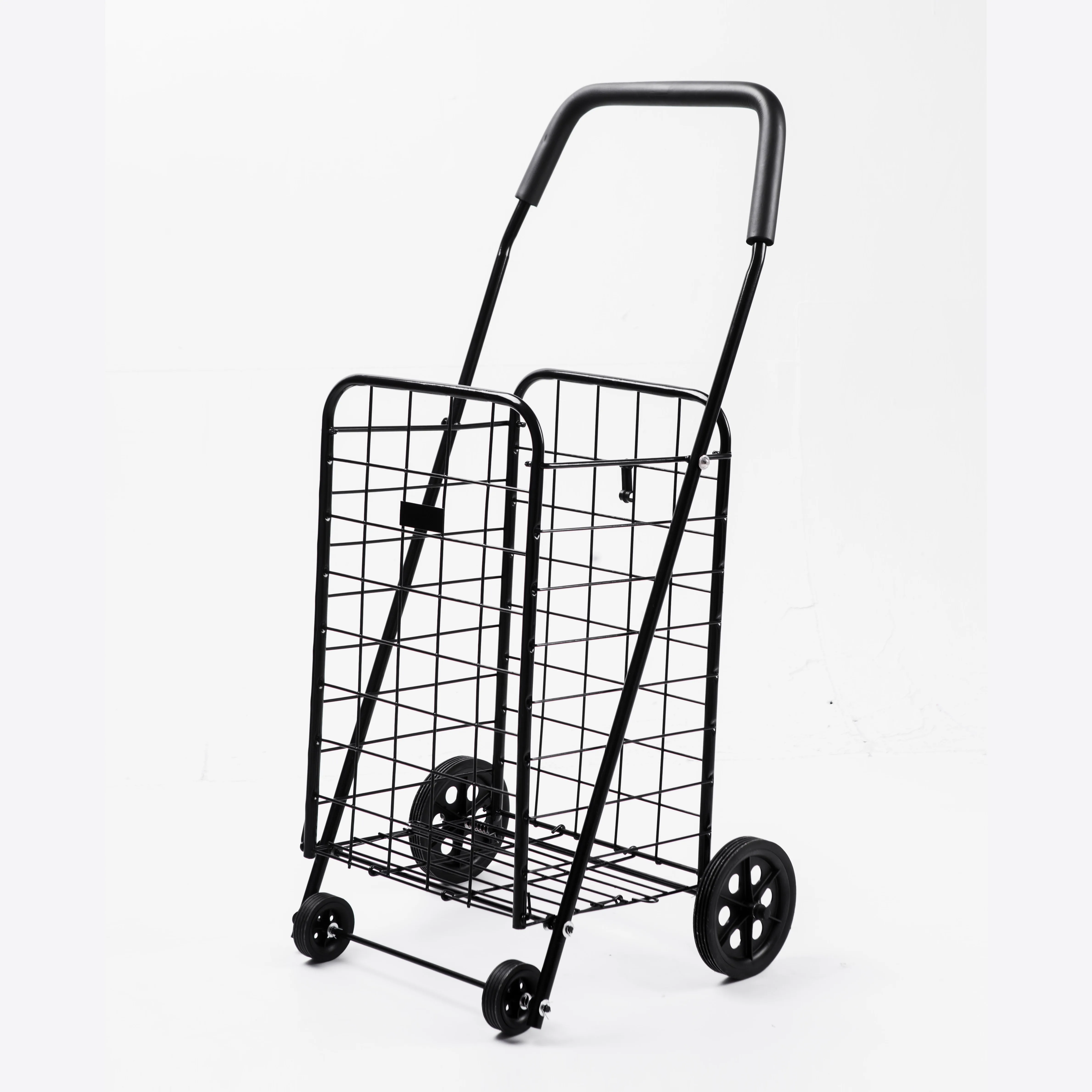 30kgs Factory Customized Portable Folding Shopping Cart For Supermarket