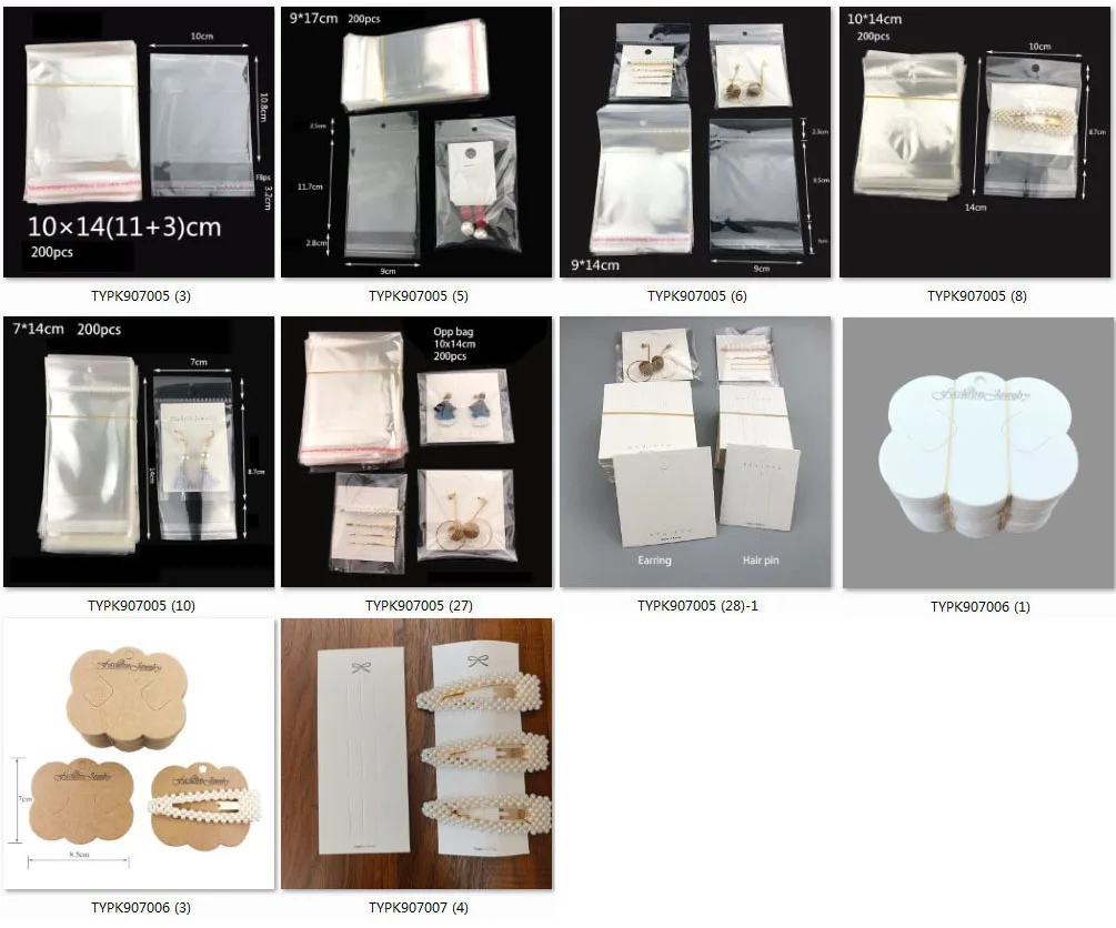 Earring  card with opp bag