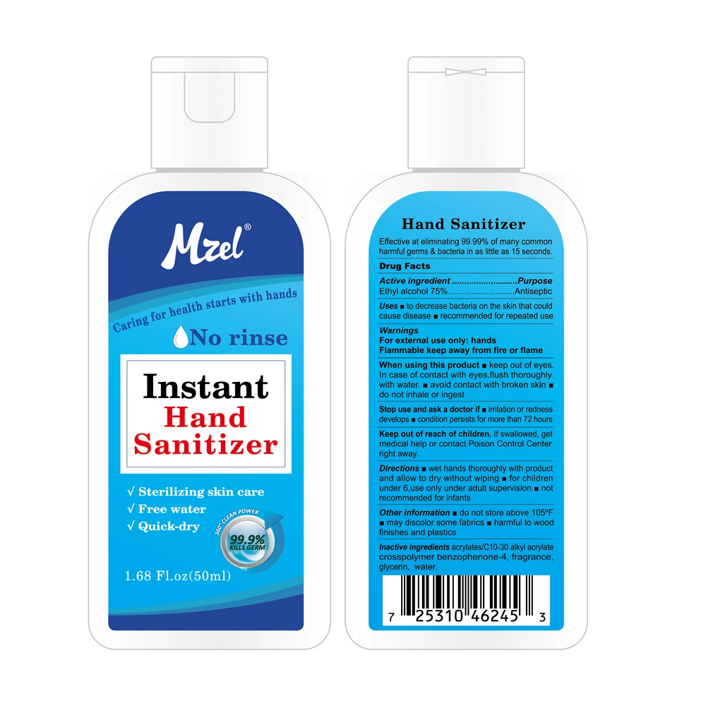 fast delivery of stock 50ml gel hand sanitizer