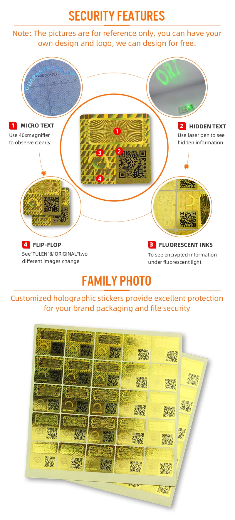 custom 3d hologram pictures security hologram stickers maker