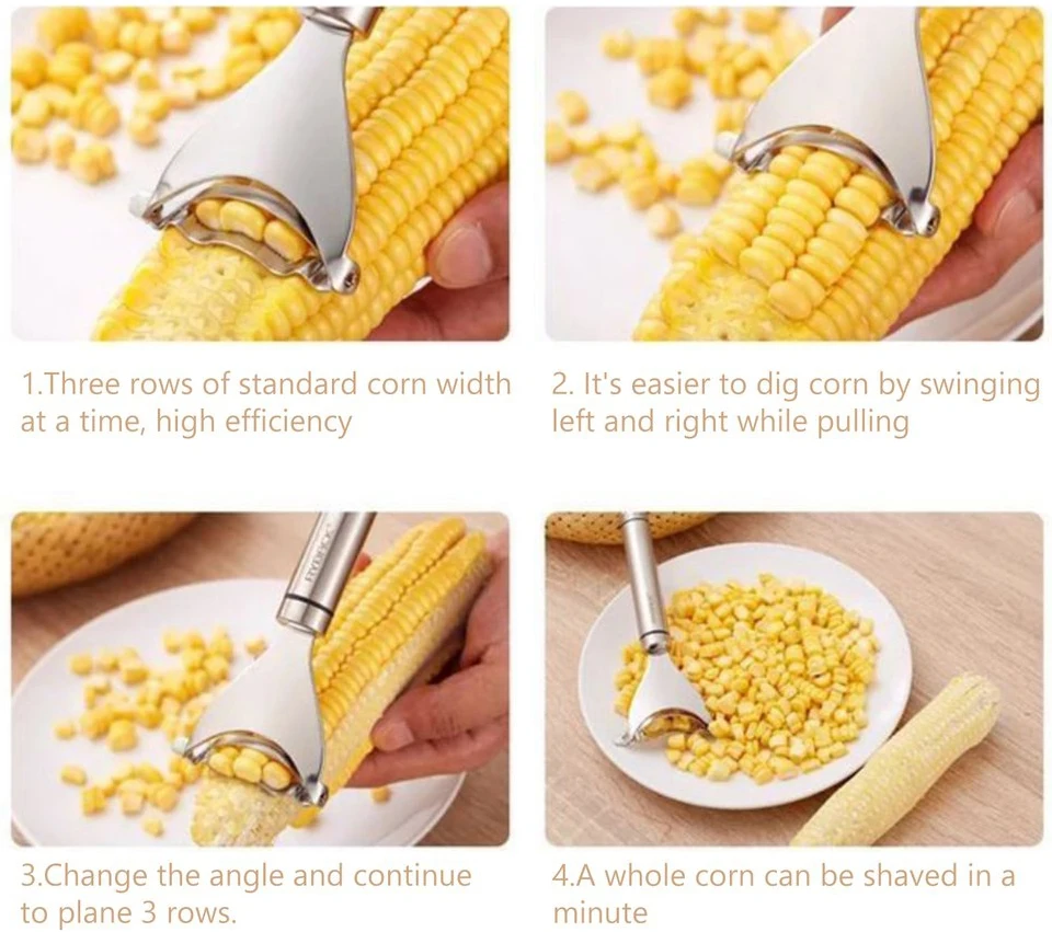 Manual Kitchen Tools Food Grade SUS 304 Stainless Steel Corn Peeler / Planer