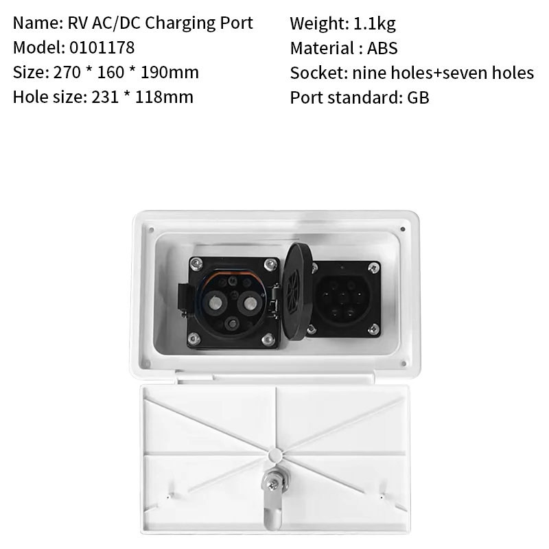TYTXRV RV Charging Socket with Dust Cover & Fast/Slow Charging Port EV ...