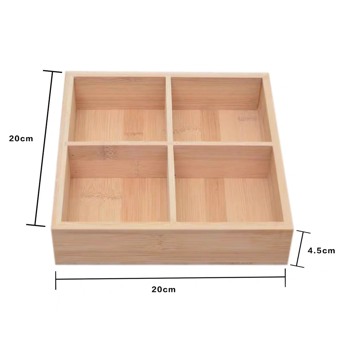 Natural Custom Square Rectangular Lidless Wood Box Solid Wood Storage ...