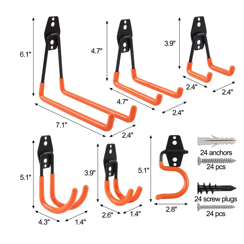 10piece & 12piece Set Garage Heavy Storage Hooks Garden Hooks Garage