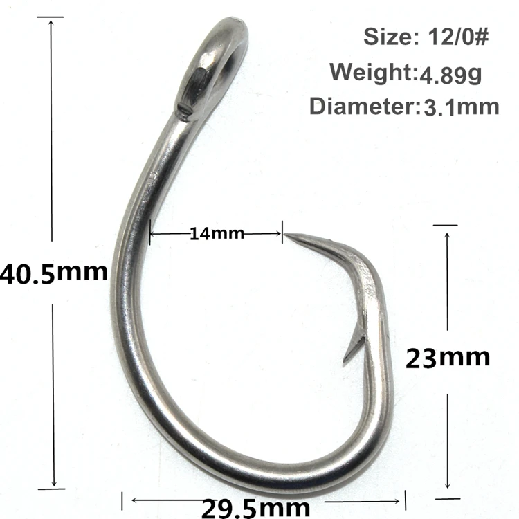 Takedo Dwh105a Stainless Steel Hook For Sea Fishing Barbed Tuna Shark ...