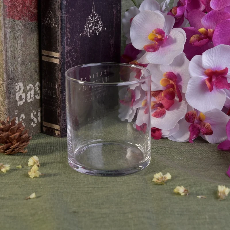 Clear handmade candle holder glass votive candle jar home decorative factory
