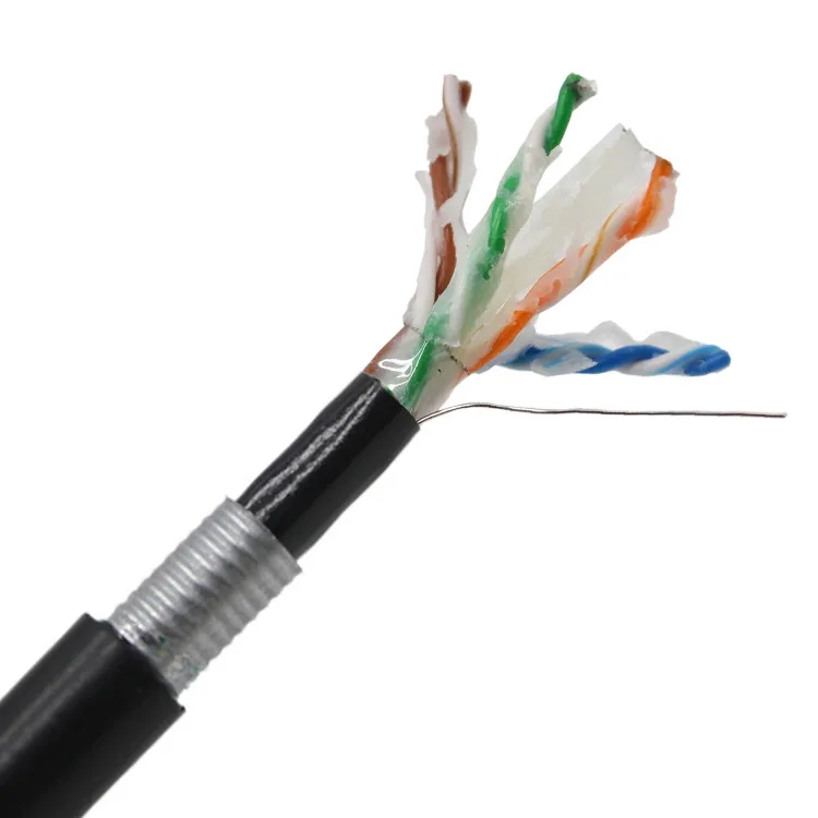 Кабель Kico SFTP Cat.6 23awg 305м. Cable lan Kico cat6 SFTP 305m Roll. Кабель FTP Cat 6 бронированный. Витая пара уличная экранированная бронь.