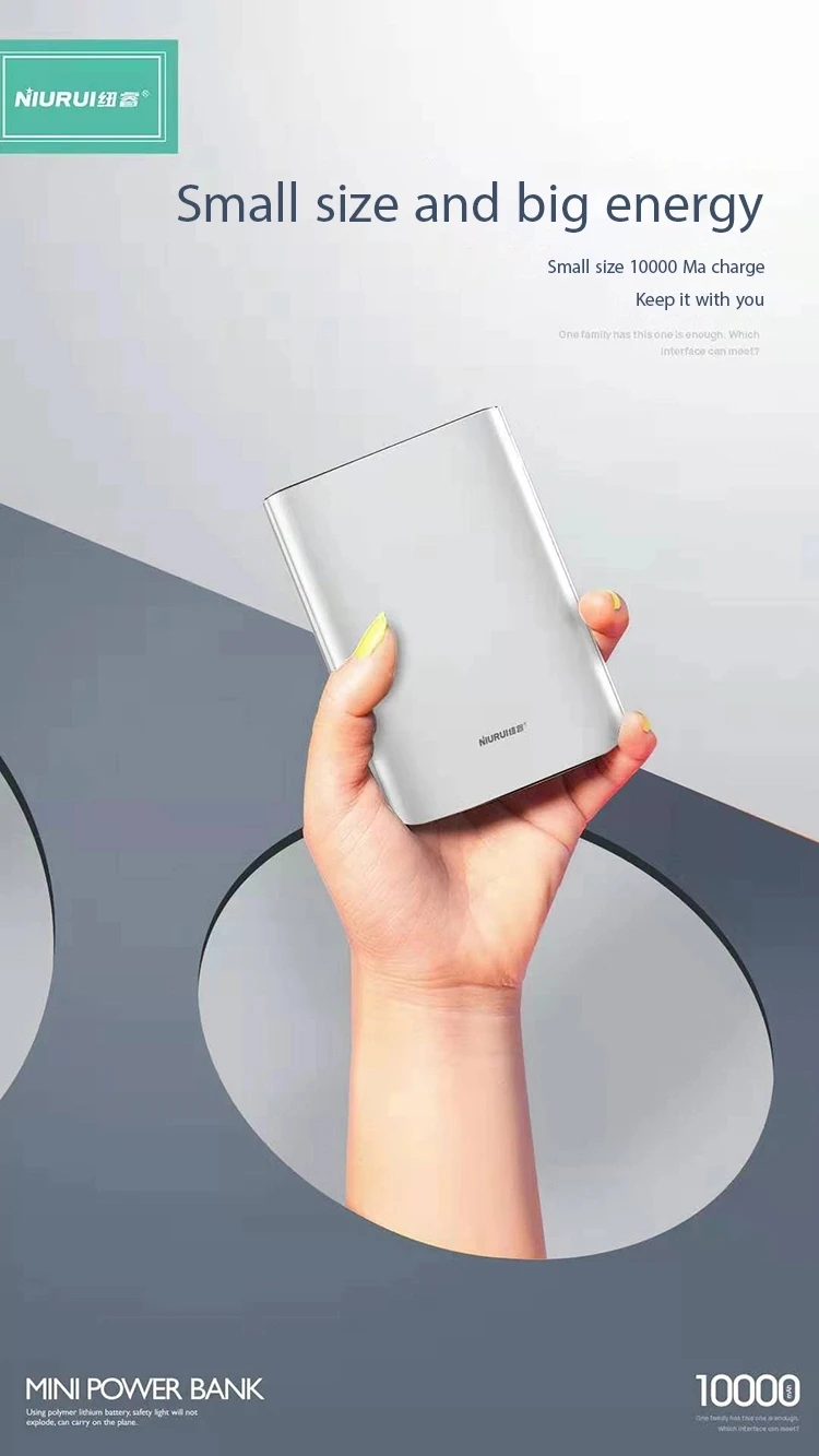 low price high quality power banks Niurui R50 10000mah mini powerbank - ANKUX.COM