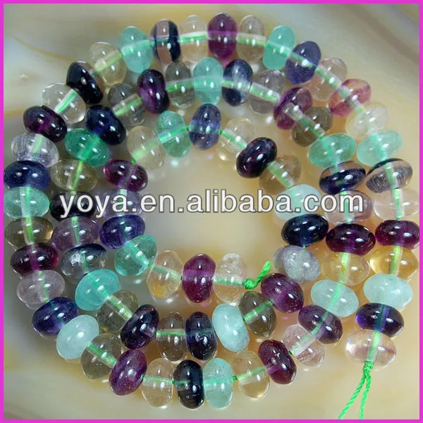Natural Colorful Fluorite Rondelle Beads,Fluorite Abacus Beads.jpg