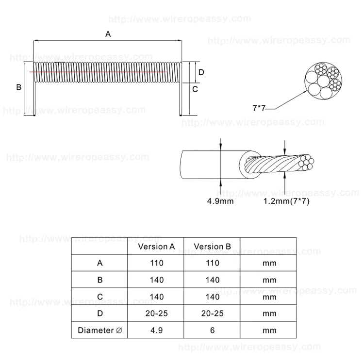 Sprial Coiled Lanyard tool lanyard for scaffold spanner