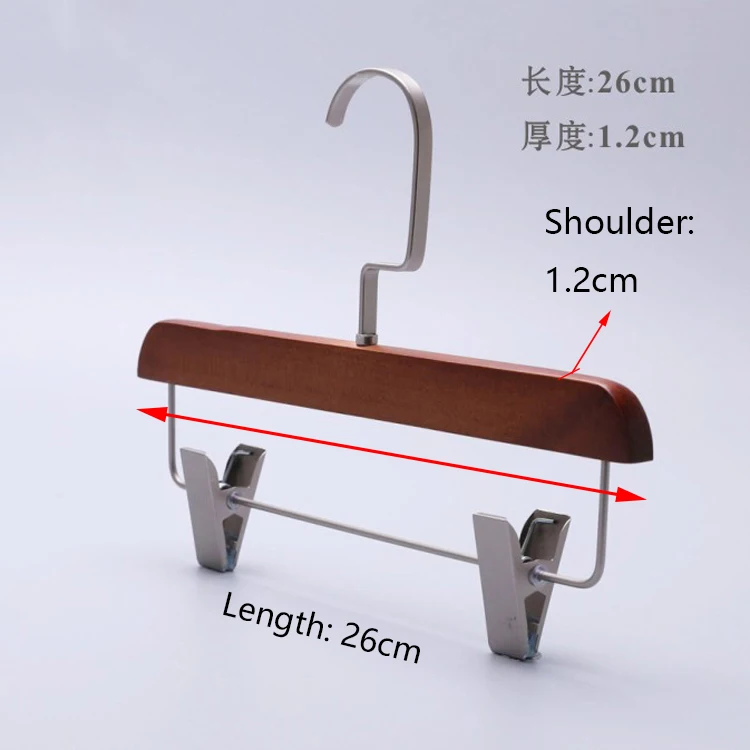 brown wood hanger for top and pants