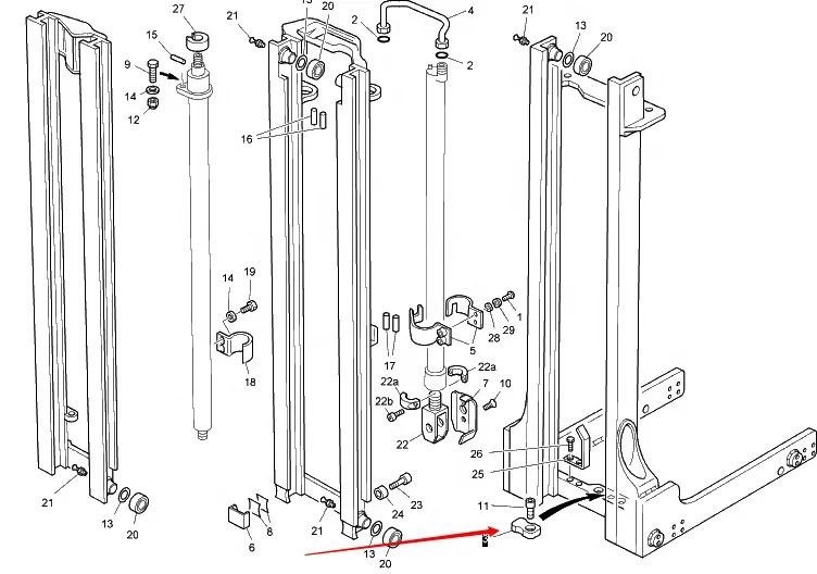 Professional Supply Custom Forklift Parts 1874461400 1874461402 Stop For Linde Forklift 115 supplier