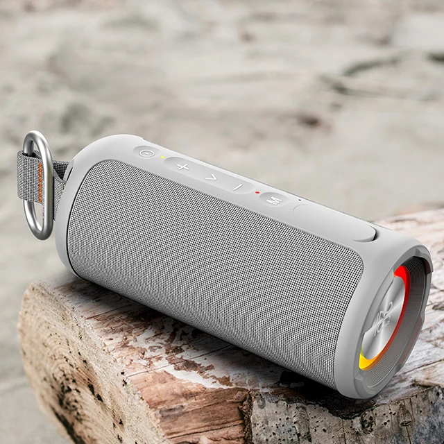 Altec Lansing HydraMotion 2.0 wireless Bluetooth speaker with water resistance rating and motion sensor icon