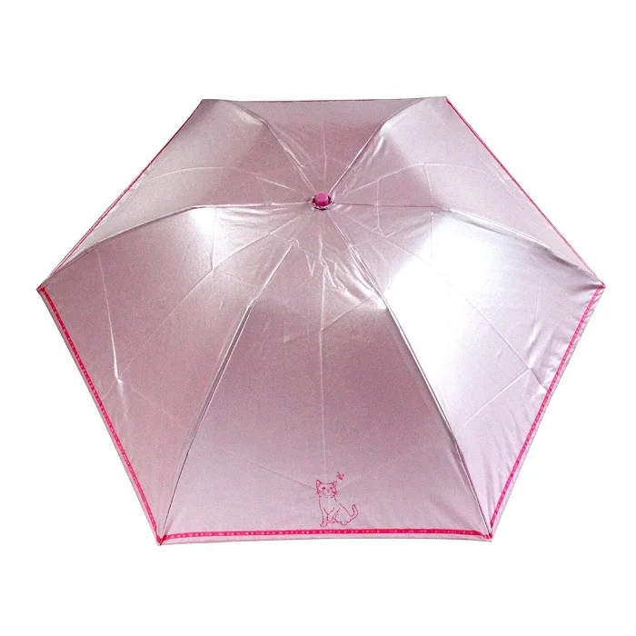 School bag size, cat patterns, surface processed like a pearl, strong and light folding umbrella for kids | made to order