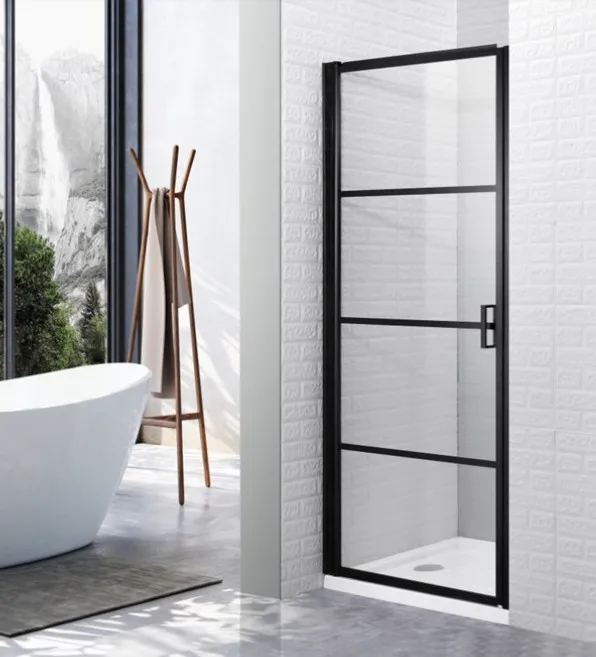 Extension Walk In Bathroom Folding Pivot Hinges Glass Shower Screen