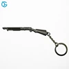 Manufacturer Price Mini Metal Shooting Game Gun Shape Keychain Wih Iron Ring And Chain
