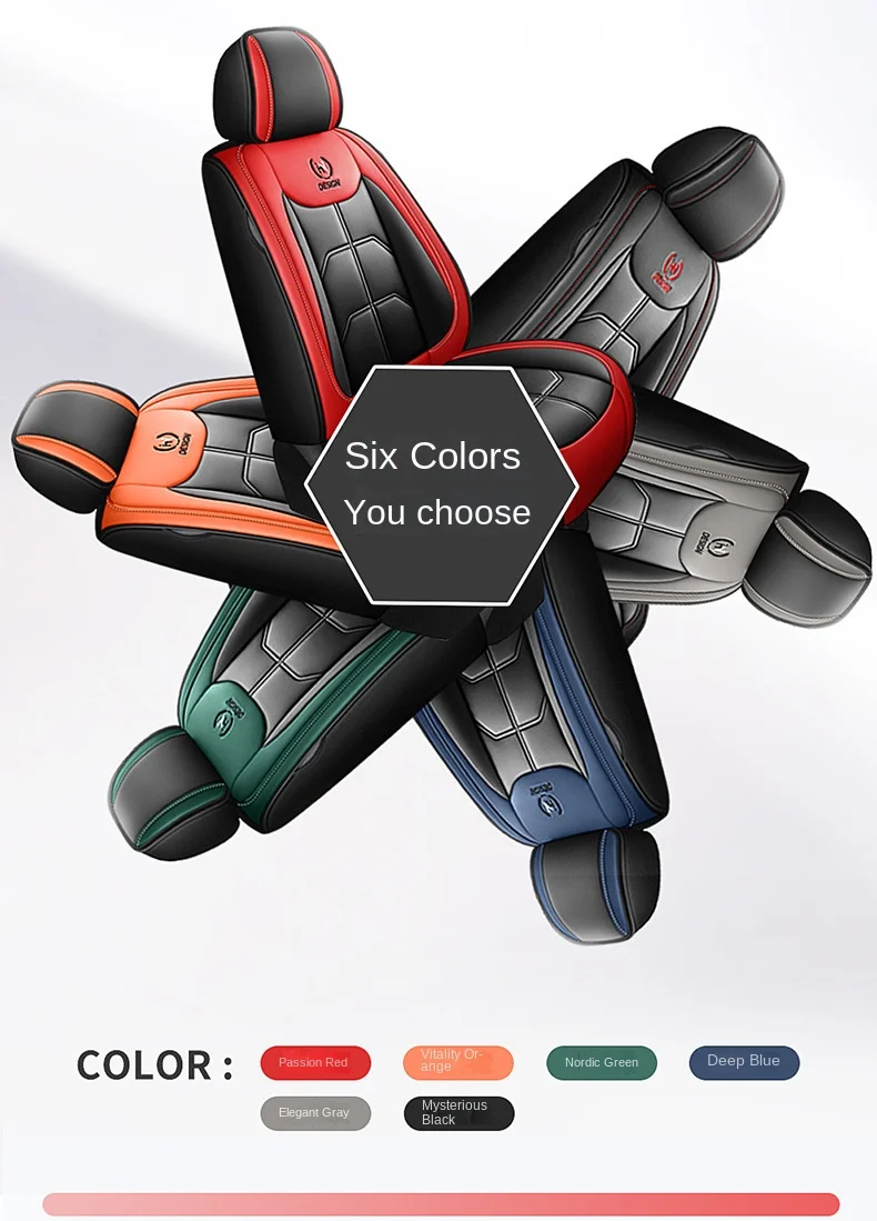 Four Seasons Fully Surrounded Car Seat Cushion Front Generation Leather Polyester for Car Seat Supplies details