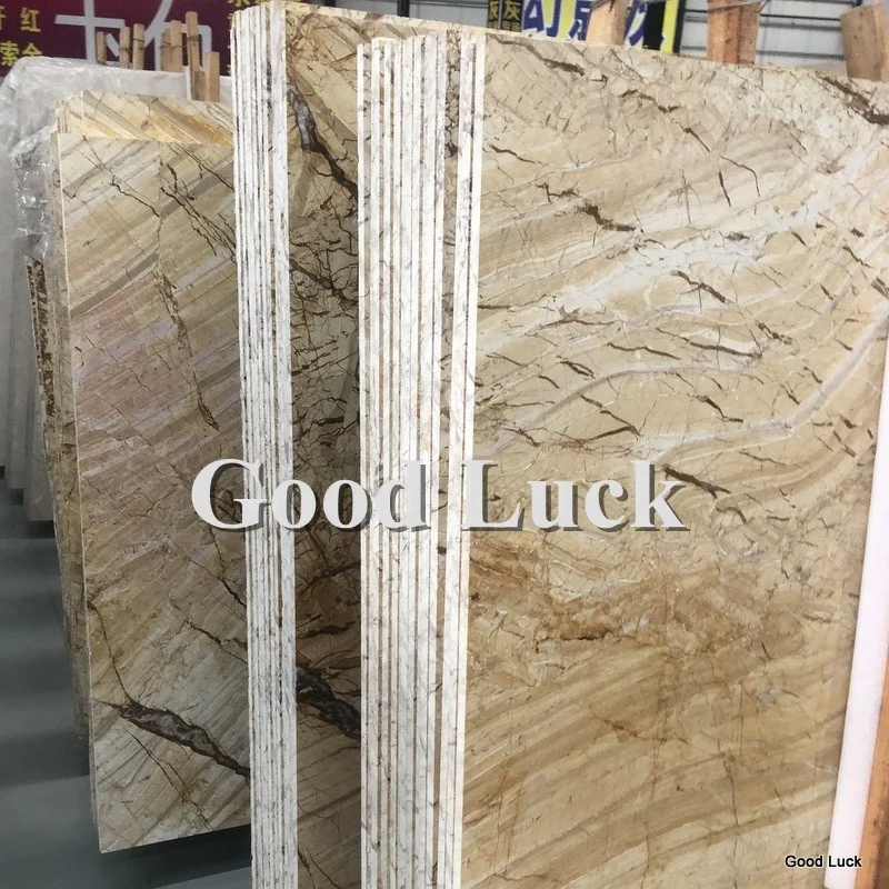 Polished Brown vines in Yellow Beige Marble Tile and Slab supplier