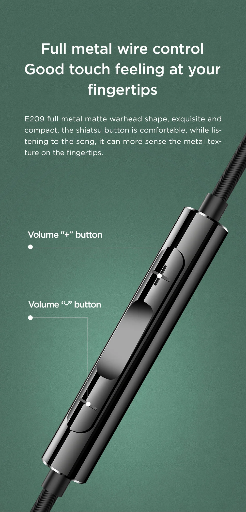 JOYROOM JR-E209 3.5mm In-Ear Flat Head Design Wire Control Stereo Earphones with Mic