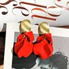 petals painted earring blue artificial flower earrings
