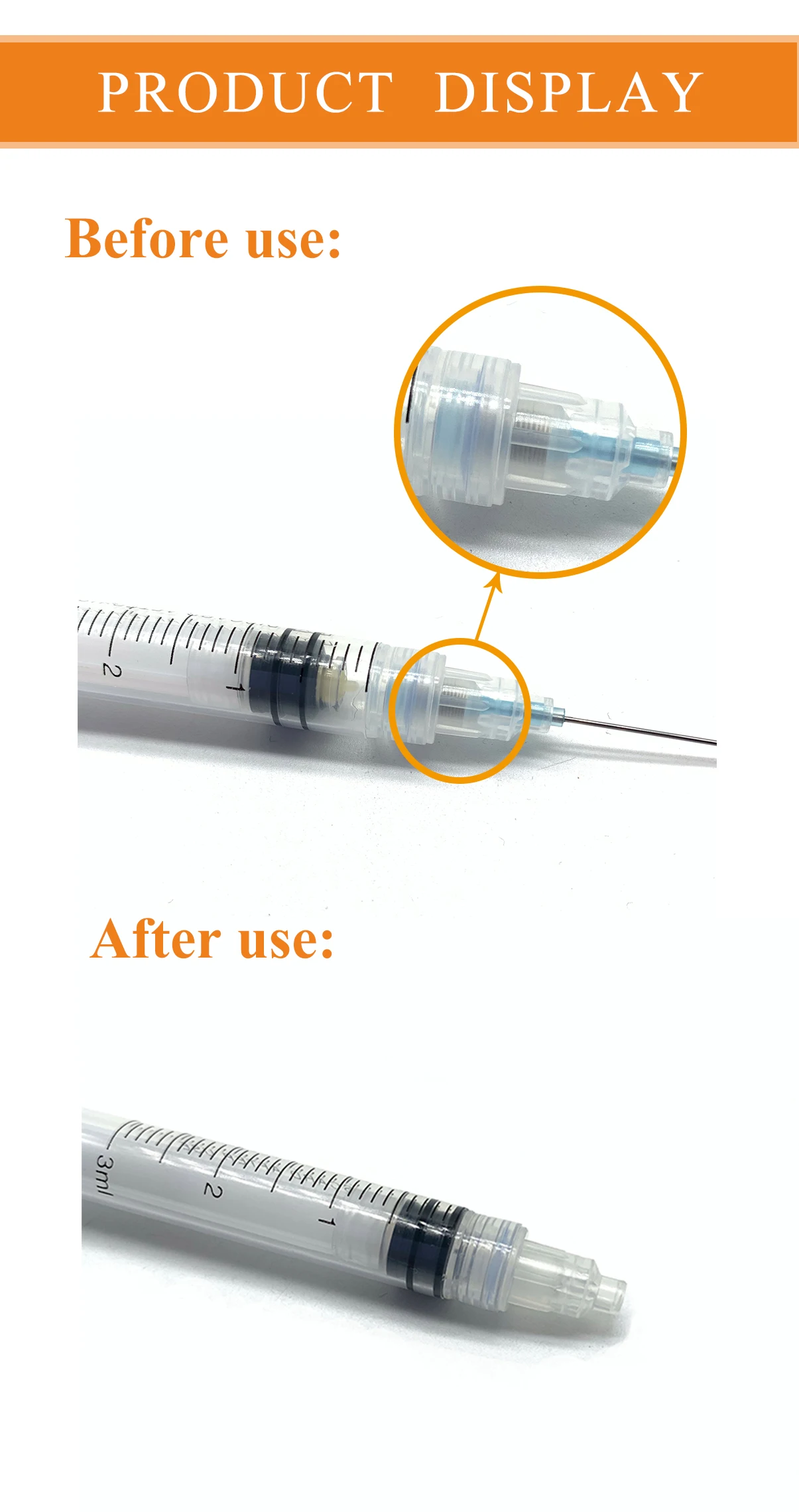 110ml Disposable Ad Syringe,Auto Disable Syringe,Safety Syringe With