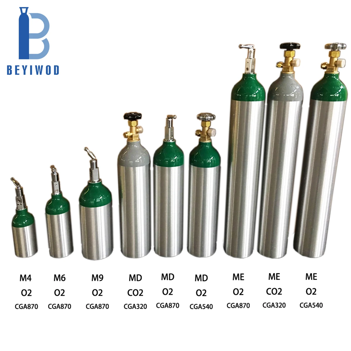 product fast delivery good price 15l 10l 9l 8l 7l 6l 5l 4l 3l 2l 1l dot aluminum medical gas tank oxygen cylinder-1
