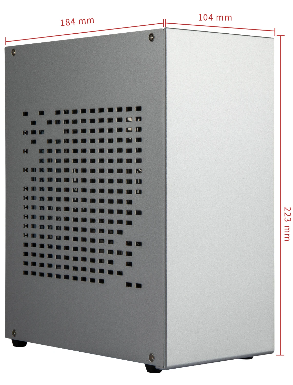 Rgeek 4.3l Aluminum Mini Itx Case With Pci 3.0 Riser,Mini Pc Case,Sff