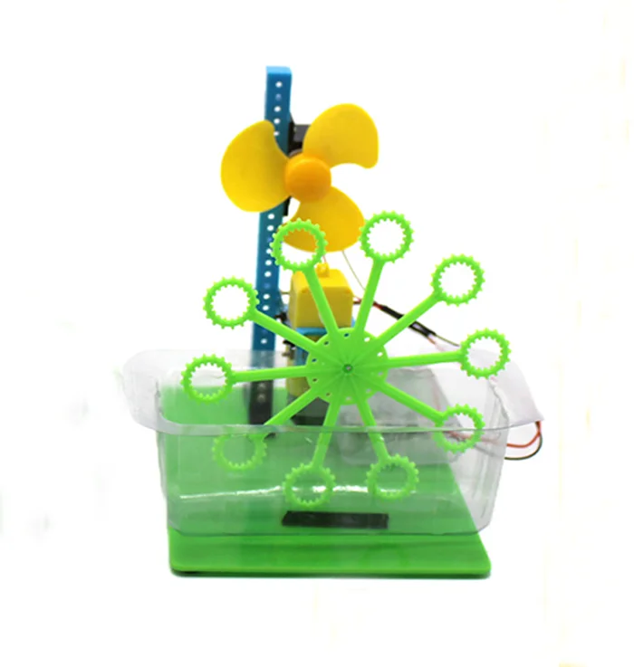 Blowing Bubble Maker Science Science Kit Kids Hand DIY Assembled Toys 