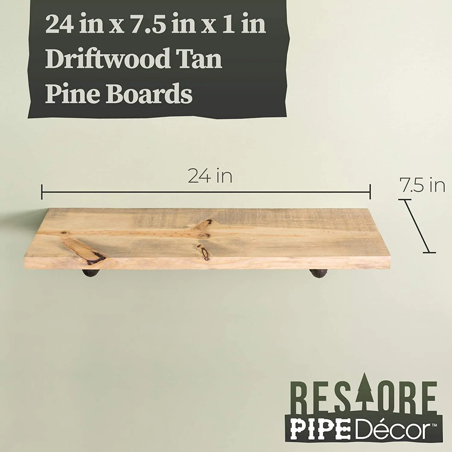 Industrial Pipe Wooden Shelves Restore Premium Ponderosa Pine Wood Industrial Pipe Wooden Shelves Restore Premium Ponderosa Pine Wood